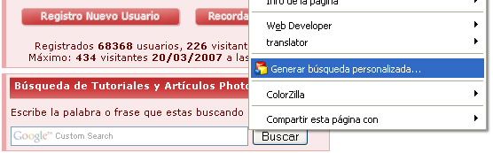 B�squeda Personalizada con la Barra Google.
