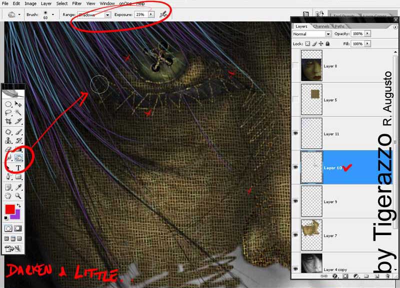 Acondicionar los hilos con exposure