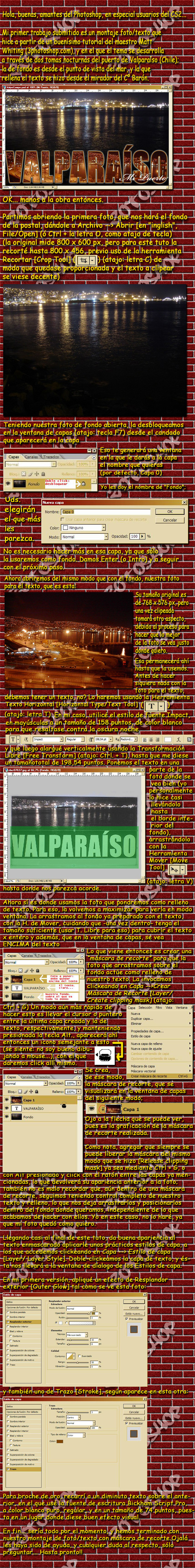 Texto con M�scara de recorte