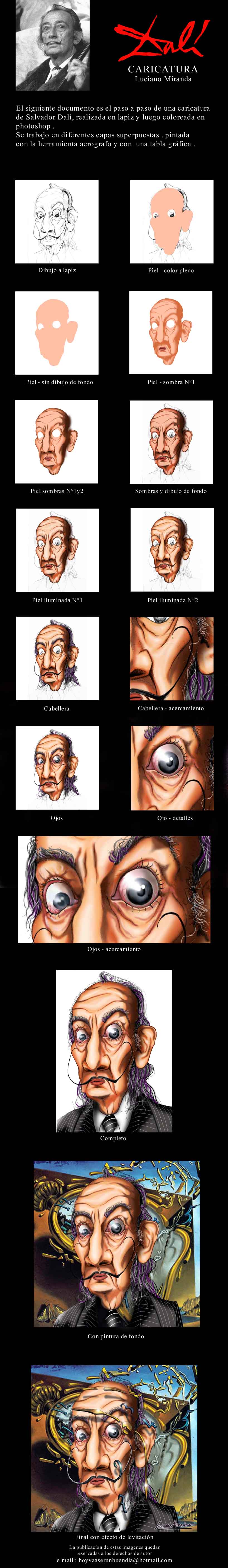 Caricatura Dal�. Liciano Miranda